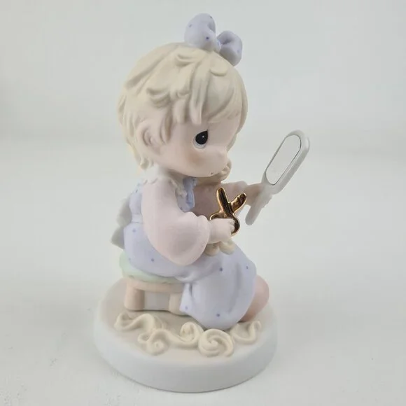 Precious Moments We All Have Our Bad Hair Days 261157 Porcelain Figure - Picture 5 of 7